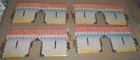 Lot Of 12 Marx Reissue Noble Knights Castle Cardboard Castle Walls