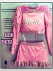 Cheerleading Uniform Glinda Adult 2x Bubble Gum Pink Only 2x