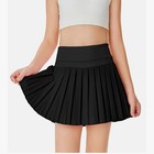 Girls Tennis Prep Pleated Black Athletic Skirt  Skort Lined