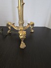 Vintage Mid Century Hollywood Regency Tri Footed Jaguar Lion Table Lamp Brass