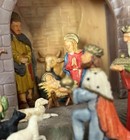 Vintage Mid Century Molded Plastic Nativity Scene West Germany
