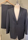 Canali Tuxedo Suit 42r 2pc 34x30 Classic Black Tie Wedding Formal Peak Lapel