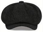 New Retro Newsboy Gatsby Style Grain Plaid Vintage Fashion Herringbone Flat Cap
