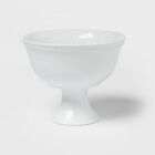 80oz Porcelain Beaded Footed Serving Bowl White  - Threshold