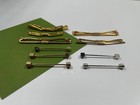 Vintage Men s Collar Clip Stay Bar Silver Gold Ball Lot 