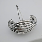 Rare Sterling Silver Gorham Tea Strainer W  Figural Lions