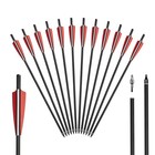 12 24pcs 20 Inch Hunting Carbon Crossbow Bolts Half Moon Nocks Od 8 8mm Arrows
