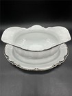 Hutschenreuther Selb Pasco Revere Gravy Boat W  Attached Underplate