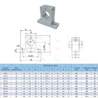 Sk8-sk40 Bracket 8mm-20mm Linear Rail Shaft Rod Support Mount For Cnc 3d Printer