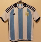 Lionel Messi Argentina Soccer Jersey  small medium Youth  Adidas 2022 good
