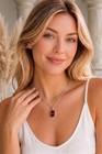 Stainless Steel 18k Plated Enamel Mariner Link Pendant Necklace Toggle Clasp