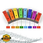 Ennbom Xylophone Glockenspiel 8 Note Chromatic Bells Green Case