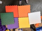 Orange - 50 Garage Floor Tiles Diamond Plate Clearance Basement Deck