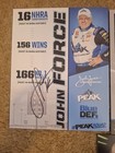 John Force Racing Signed Hero Card Lot   John  brittany   Jack  and Austin