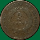 1868 Two Cent Piece Good G Coin  35212