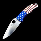 Spyderco Tenacious Knife C122tiblp Satin Plain Edge Blade Usa Starburst Titanium