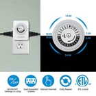 Dewenwils 2pcs Indoor 24-hr Plug In Grounded Daily 2 Outlet Timer Light Switch