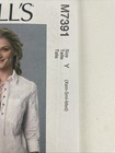 7391 Uncut Mccalls Sewing Pattern Misses Loose Fitting Pullover Top Dress Xsm-me