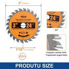    3    Carbide Circular Saw Blades 24 36t For Wood Pvc Plastic Aluminum 3-pack   