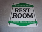 Vintage Texaco Restroom Registered Men   Woman 12  Porcelain Metal Gasoline Sign