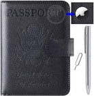 Airtag Passport Holder Cover Wallet Travel Essentials Leather Rfid Blocking C   