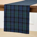Solino Home Pure Linen Table Runner Christmas Dining Kitchen  Blackwatch Plaid