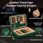 Cigar Humidor  Spanish Cedar Wood Cigar Case With 2-way Humidity Control Pack   
