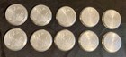 Vintage Mcm Aluminum Coasters Stamped Pressed  With Ducks And Willows Set Of 10