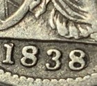 1838 0  Great Britain 4 Pence Silver Error 8 Over 0
