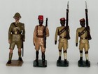 Vintage Britains 225 King s African Rifles Lead Toy Soldiers 8pc Lot W  Officers