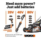 Worx Nitro Wp773 40v Powershare Pro 21  Cordless Self-propelled Lawn Mower-ob