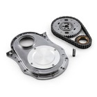 Chevy Bbc 454 Double Roller 2pc Adj Billet Steel Timing Chain   Cover Kit