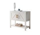 Kings Brand - Teresa 2-door Modern Console Table  Buffet Storage Cabinet  White