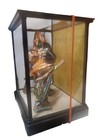 Vintage Japanese Musha Ningyo Samurai Warrior Doll Glass Case Boys Day