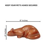 Cat Memorial Urn  Beautiful Container For Ashes - Cremation Keepsake Urn Brown