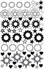 65pcs Hotwife Nipple Belly Button Ring Temporary Tattoo Breast Navel Decoration