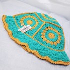 Vintage Style Crocheted Granny Square Bucket Hat