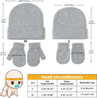 Baby Beanie Hat Gloves Set  Kids Winter Warm Knit Hat With Glvoes toddler Soft B