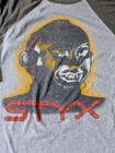 Styx Vintage 1983 Killroy Was Here Tour Band Raglan Shirt Small Baseball Style