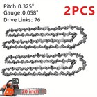 2 Pieces 20 Inch Chainsaw Saw Chain Blade  325   058 Gauge 76dl Drive Links