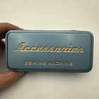 Vintage Metal Sewing Machine Accessories Tin Box Compartments