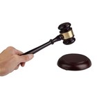 Wooden Judge Gavel Auction Hammer Courtroom Mallet Sound Block Set Decor