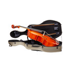 Crossrock Poly Carbon Case Fits 4 4 Full Size Cello-with Wheels   straps-champagne