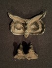 Vintage Cast Iron Owl Set