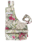 April Cornell - Merry Antique  Cream Red Xmas Floral Pine Print - Apron - New
