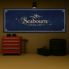 Luxury Cruise Line Banner 71x24 Navy Gold Nautical Wall Art Ship Cabin Decor