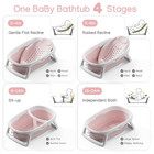4-in-1 Collapsible Baby Bathtub For Newborn   Toddler 0-24m  pink    Infant Baby