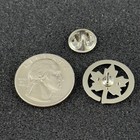 Air Canada Maple Leaf Red Enamel Silver Tone Logo Lapel Pin Pinback  51365