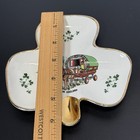Vintage Carrigaline Pottery Co  Cork Ireland Clover Shamrock Plate Trinket Dish
