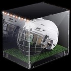Helmet Display Case Full Size Acrylic Mirrored Turf   Led Light Riddell Football